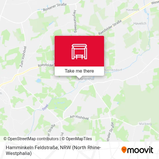 Карта Hamminkeln Feldstraße