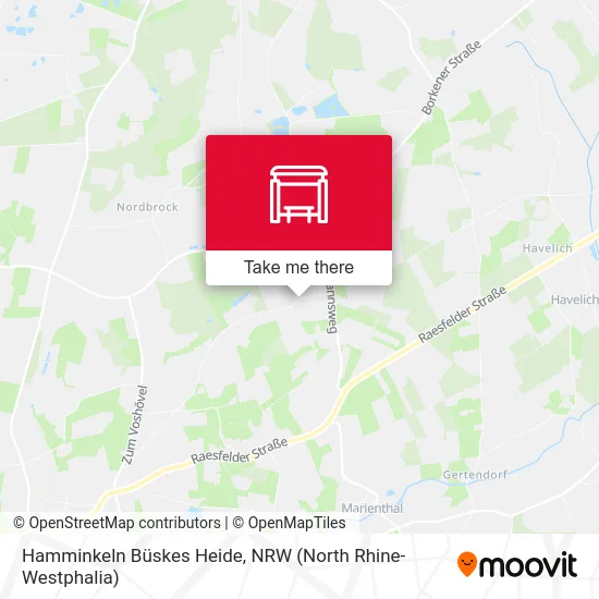 Карта Hamminkeln Büskes Heide