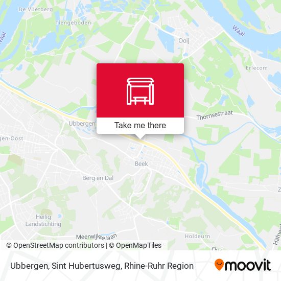 Ubbergen, Sint Hubertusweg map