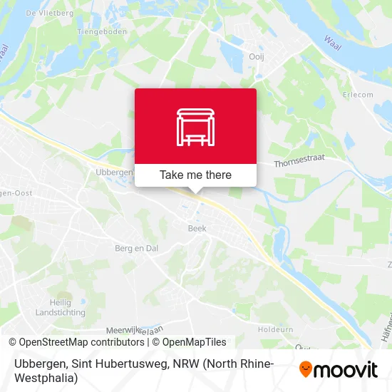 Ubbergen, Sint Hubertusweg map