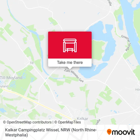 Kalkar Campingplatz Wissel map