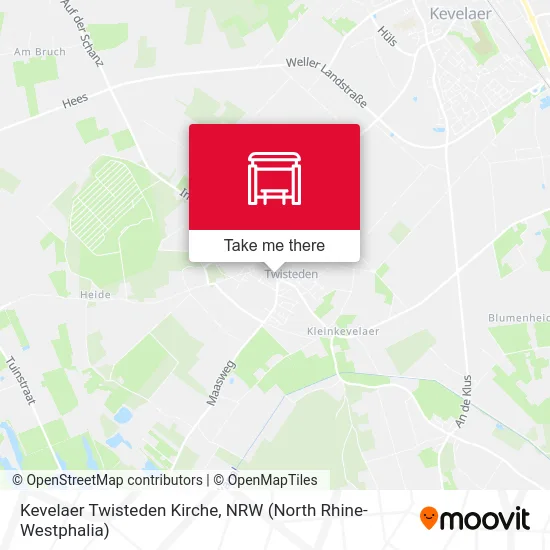Карта Kevelaer Twisteden Kirche