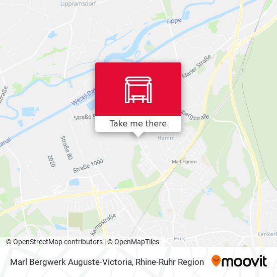 Marl Bergwerk Auguste-Victoria map