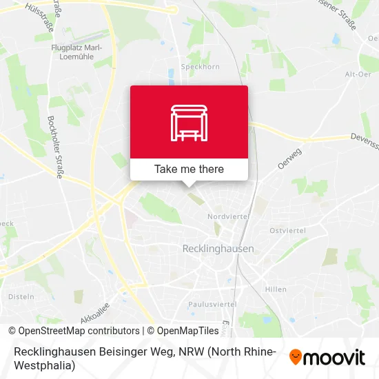 Recklinghausen Beisinger Weg map