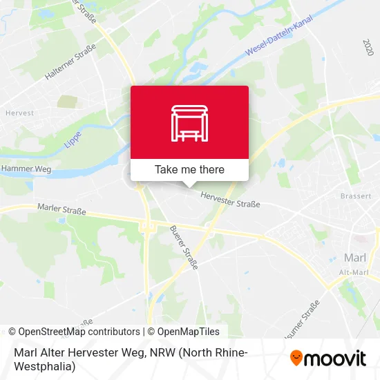 Карта Marl Alter Hervester Weg