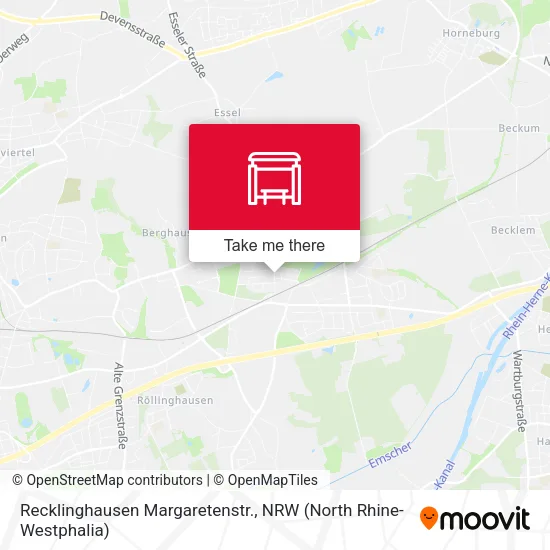 Карта Recklinghausen Margaretenstr.
