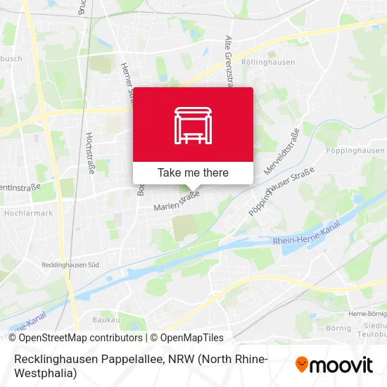 Карта Recklinghausen Pappelallee