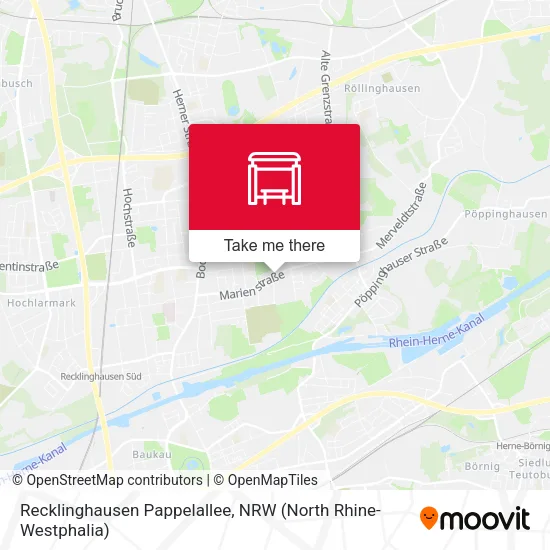 Карта Recklinghausen Pappelallee
