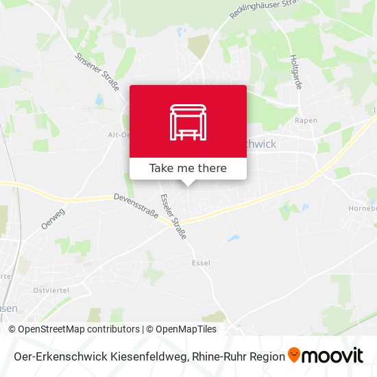 Oer-Erkenschwick Kiesenfeldweg map