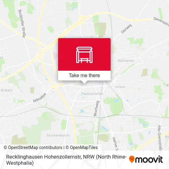 Карта Recklinghausen Hohenzollernstr