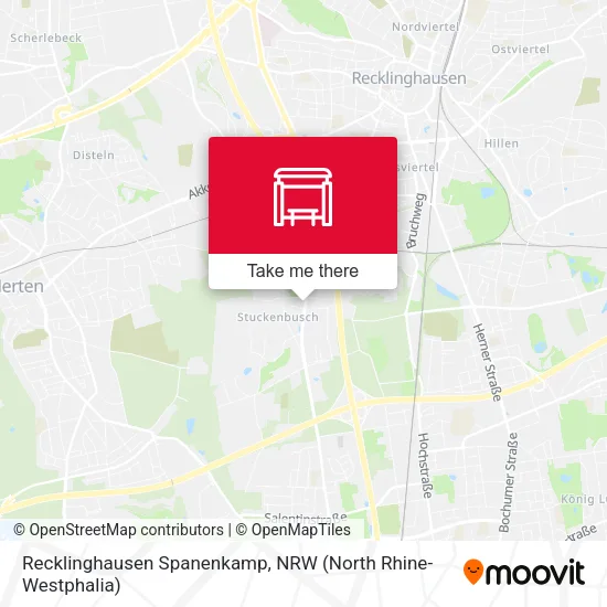 Карта Recklinghausen Spanenkamp