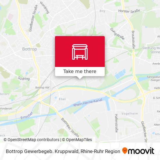 Bottrop Gewerbegeb. Kruppwald map