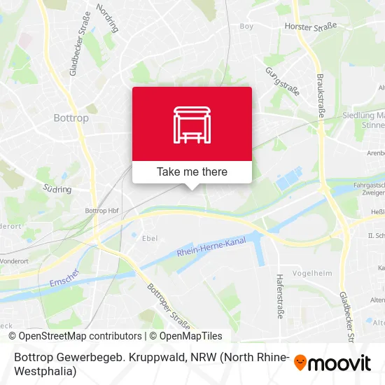 Bottrop Gewerbegeb. Kruppwald map