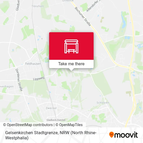Gelsenkirchen Stadtgrenze map