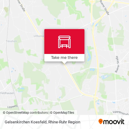 Gelsenkirchen Koesfeld map