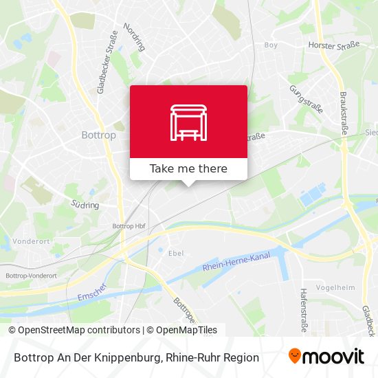 Bottrop An Der Knippenburg map