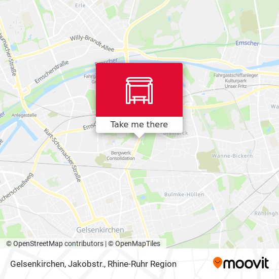 Gelsenkirchen, Jakobstr. map
