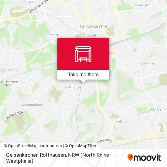 Карта Gelsenkirchen Rotthausen