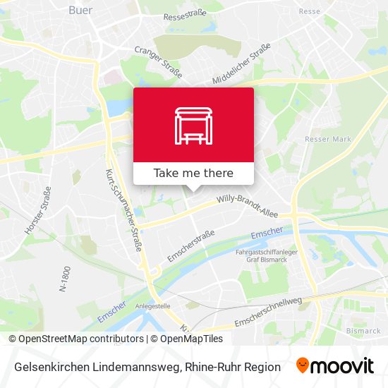 Gelsenkirchen Lindemannsweg map