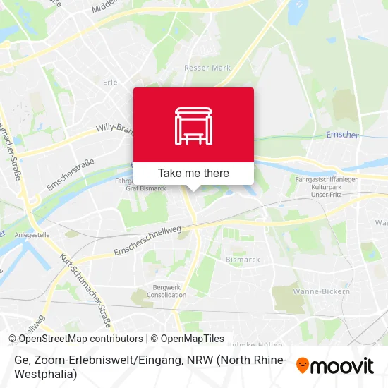 Карта Ge, Zoom-Erlebniswelt/Eingang