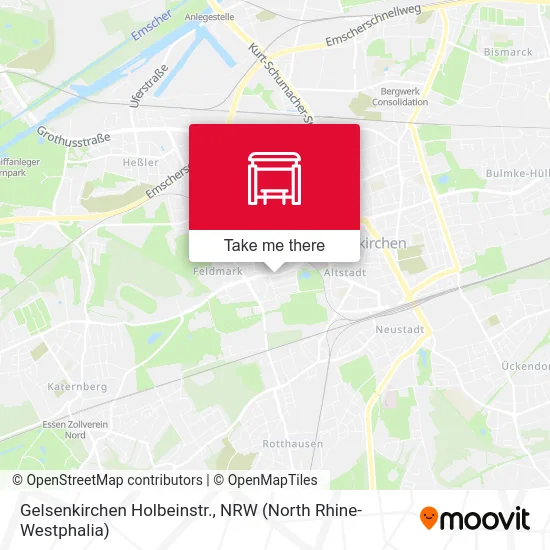 Карта Gelsenkirchen Holbeinstr.