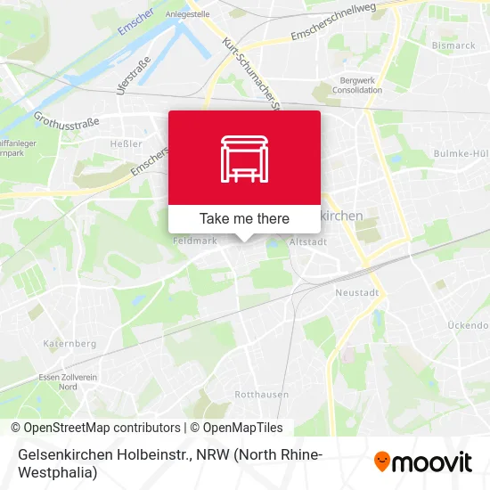 Карта Gelsenkirchen Holbeinstr.