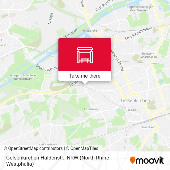 Карта Gelsenkirchen Haldenstr.