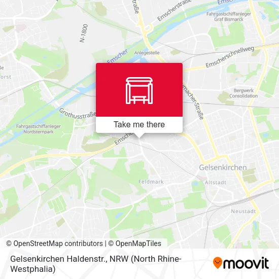 Карта Gelsenkirchen Haldenstr.