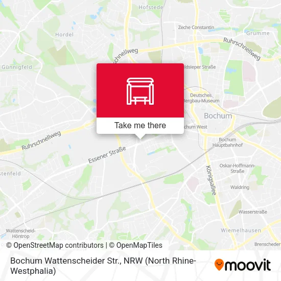 Карта Bochum Wattenscheider Str.
