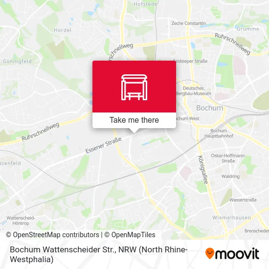 Карта Bochum Wattenscheider Str.