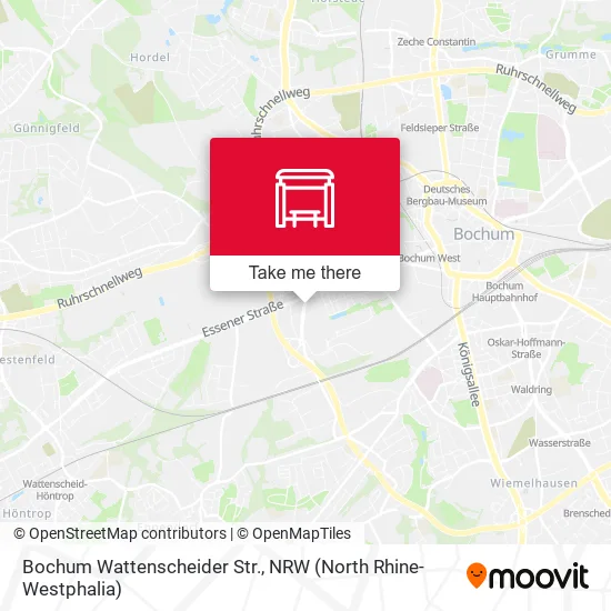 Карта Bochum Wattenscheider Str.
