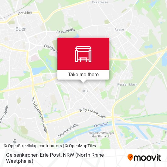 Gelsenkirchen Erle Post map