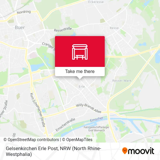 Карта Gelsenkirchen Erle Post