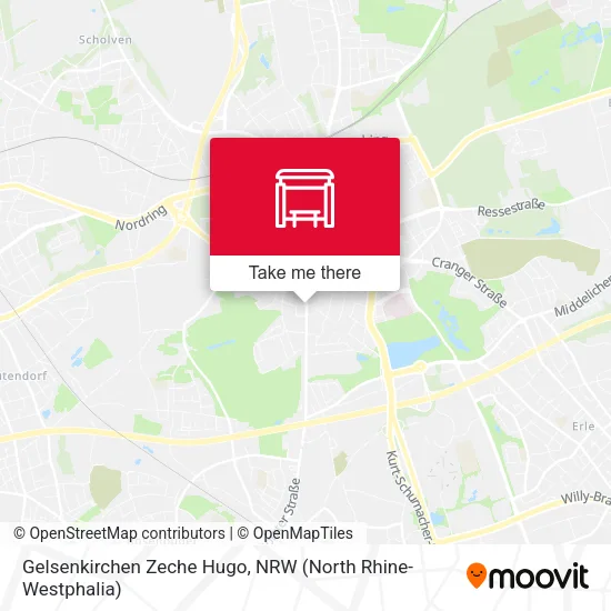 Карта Gelsenkirchen Zeche Hugo
