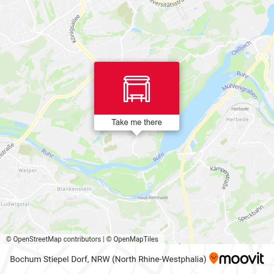 Bochum Stiepel Dorf map
