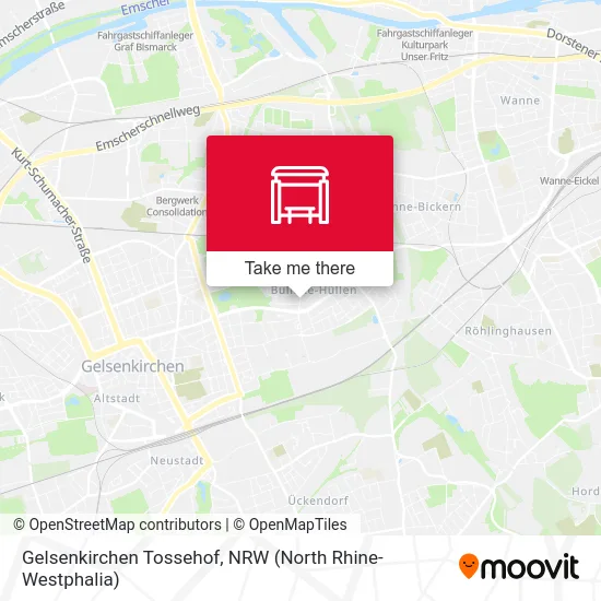 Gelsenkirchen Tossehof map
