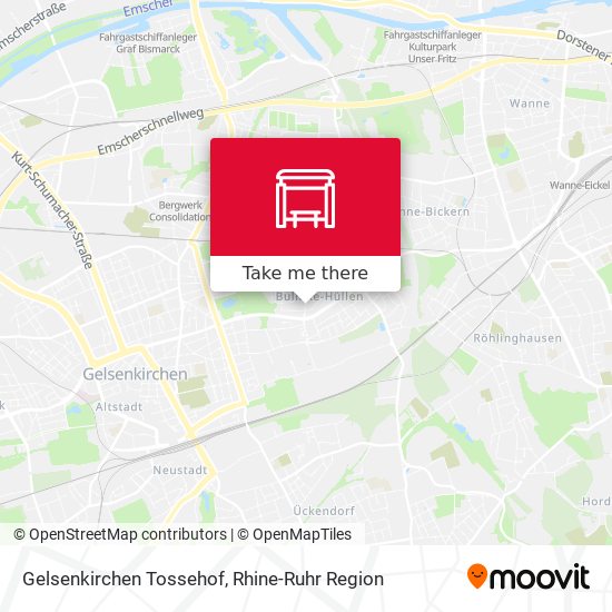 Gelsenkirchen Tossehof map