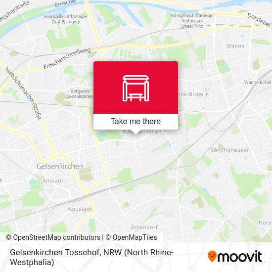 Gelsenkirchen Tossehof map