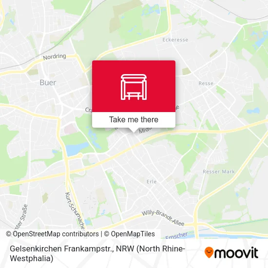 Карта Gelsenkirchen Frankampstr.