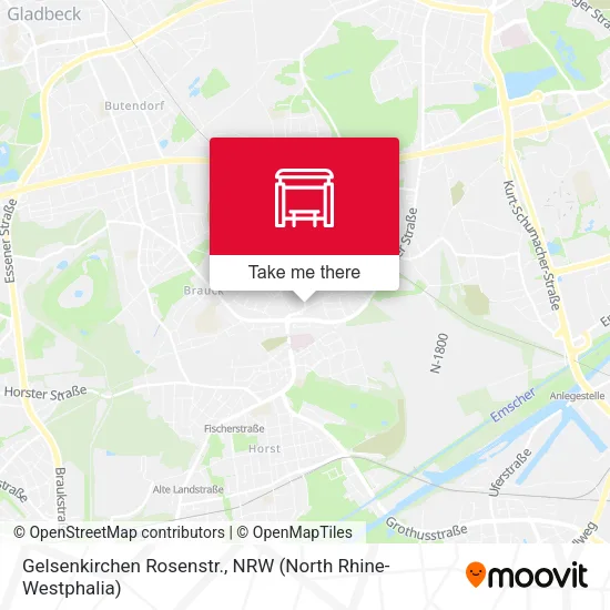 Карта Gelsenkirchen Rosenstr.