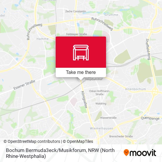 Bochum Bermuda3eck/Musikforum map