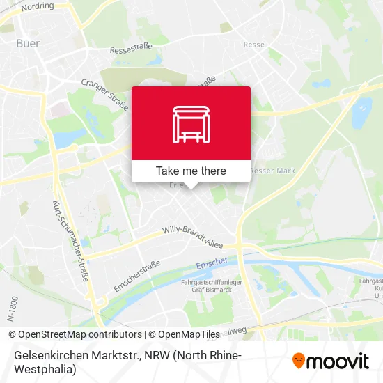 Карта Gelsenkirchen Marktstr.