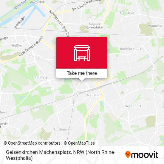 Карта Gelsenkirchen Machensplatz