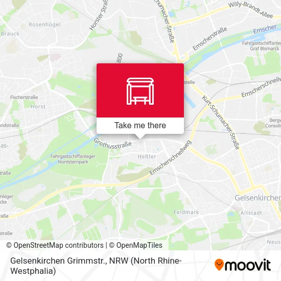 Карта Gelsenkirchen Grimmstr.