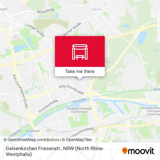 Карта Gelsenkirchen Friesenstr.
