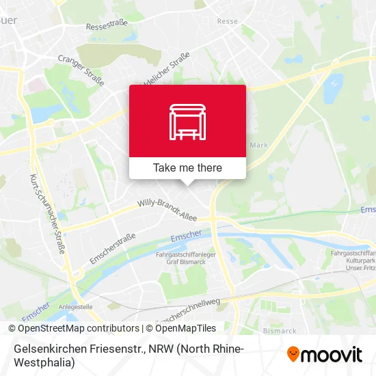 Карта Gelsenkirchen Friesenstr.