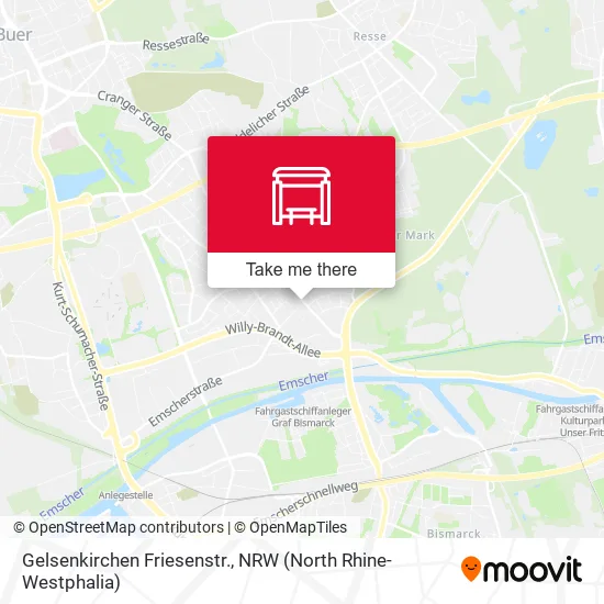 Карта Gelsenkirchen Friesenstr.