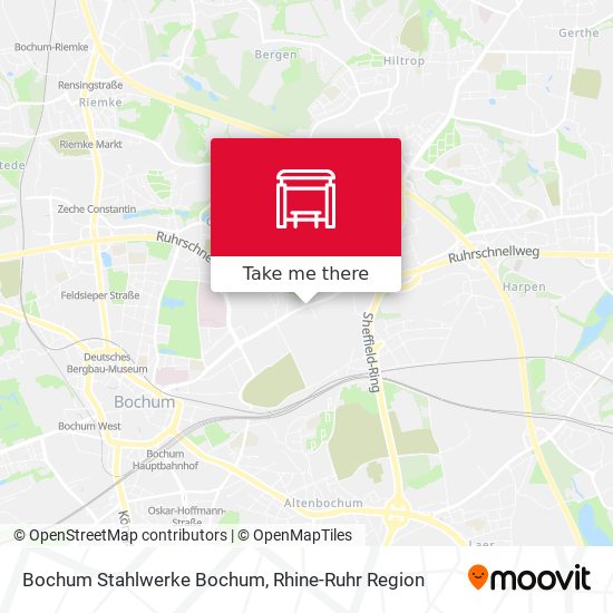 Bochum Stahlwerke Bochum map