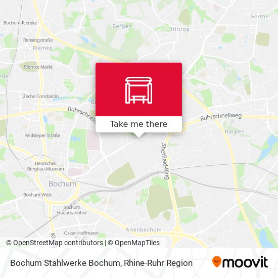 Bochum Stahlwerke Bochum map