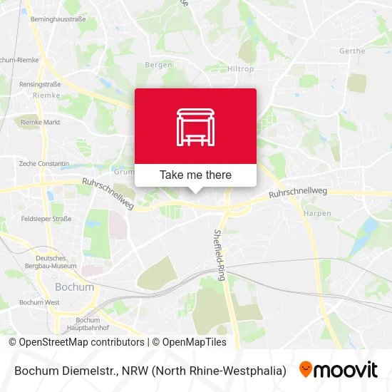 Карта Bochum Diemelstr.